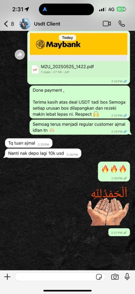 Buy Sell USDT Testimoni