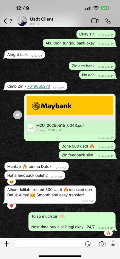 Client Testimoni Buy USDT Malaysia Ajmal Idlan (2)