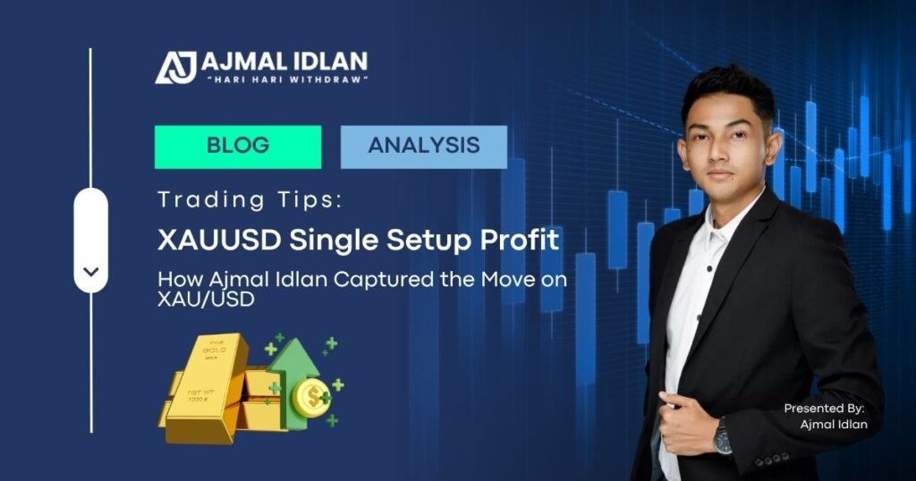 gold trading setup Ajmal Idlan XAUUSD single position profit